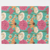 Couverture Polaire Floral (Devant (Horizontal))