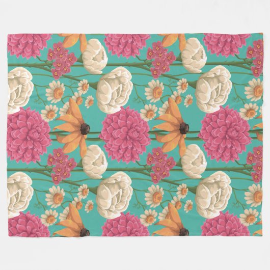 Couverture Polaire Floral (Devant (Horizontal))