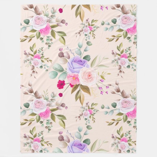 Couverture Polaire Floral (Devant)