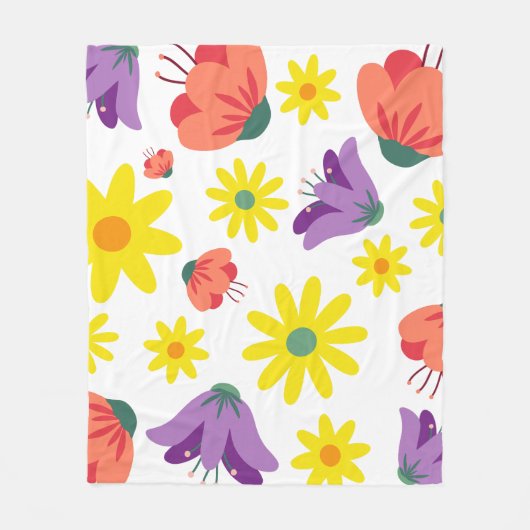 Couverture Polaire Floral (Devant)
