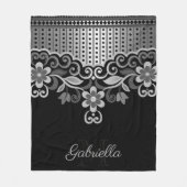 Couverture Polaire Floral Abstrait métallique (Devant)