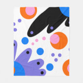 Couverture Polaire Floral Abstrait moderne (Devant)