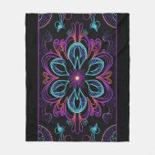 Couverture Polaire Floral Abstrait vibrant (Devant)