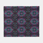 Couverture Polaire Floral Abstrait vibrant 2 (Devant (Horizontal))