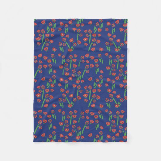 Couverture Polaire Floral Art déco motif (Devant)