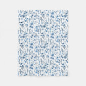 Couverture Polaire Floral bleu français (Devant)