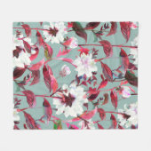 Couverture Polaire Floral bloom. Watercolor flowers seamless pattern. (Devant (Horizontal))