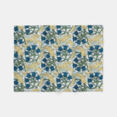 Couverture Polaire Floral Blue Flowers Lily Valley Répétition (Devant (Horizontal))