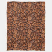 Couverture Polaire Floral Boho Brown (Devant)