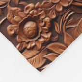 Couverture Polaire Floral Boho Brown (Coin)