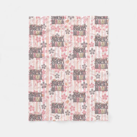 Couverture Polaire Floral Boho Mama (Devant)