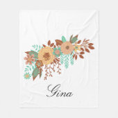 Couverture Polaire Floral Boho moderne (Devant)