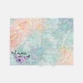 Couverture Polaire Floral bouquet purple garden (Devant (Horizontal))