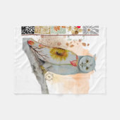 Couverture Polaire FLoral Cloak Owl Fleece Blanket bébé (Devant (Horizontal))