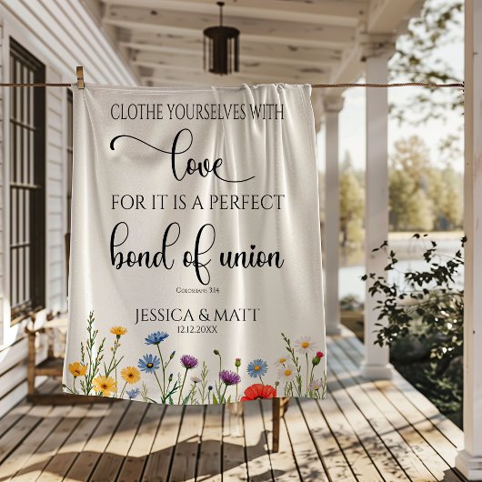 Couverture Polaire Floral Clothe Yourselves with Love Perfect Bond