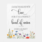 Couverture Polaire Floral Clothe Yourselves with Love Perfect Bond (Devant)