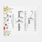 Couverture Polaire Floral Clothe Yourselves with Love Perfect Bond (Devant (Horizontal))