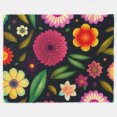 Couverture Polaire Floral coloré (Devant (Horizontal))