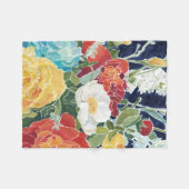Couverture Polaire Floral de minuit I (Devant (Horizontal))