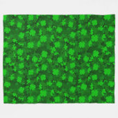 Couverture Polaire Floral de trèfle à quatre feuilles moderne (Devant (Horizontal))