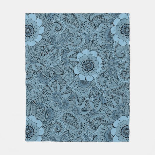 Couverture Polaire Floral décoratif (Devant)