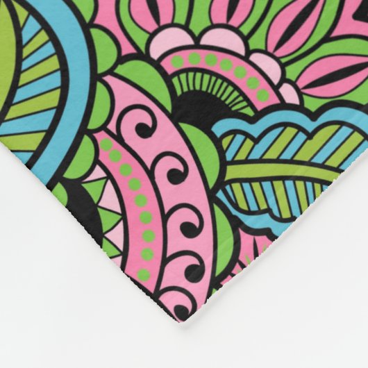 Couverture Polaire Floral décoratif (Coin)