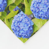 Couverture Polaire Floral d'hydrangées bleues (Coin)