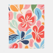 Couverture Polaire Floral d'inspiration Matisse (Devant)