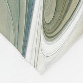 Couverture Polaire Floral Dream Motif Abstrait Blue Khaki Fractal (Coin)