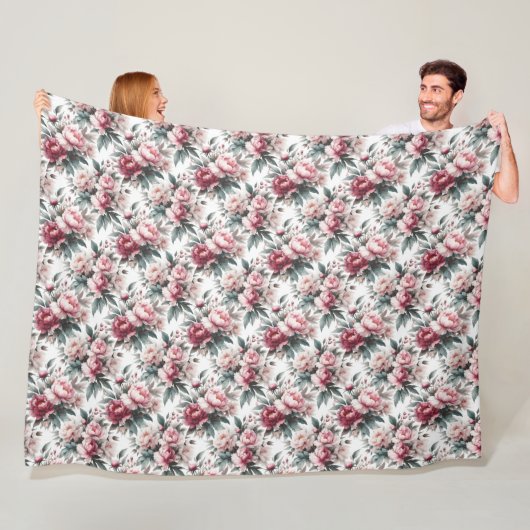 Couverture Polaire Floral Elegance (En situation)