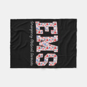 Couverture Polaire Floral Ems Emergency Medical Services Emt Wildflow (Devant (Horizontal))