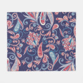 Couverture Polaire Floral Ethnique : Abstrait Oriental Sans Seamless. (Devant (Horizontal))
