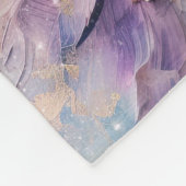 Couverture Polaire Floral féminin violet bleu et or (Coin)