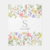 Couverture Polaire Floral Fleur sauvage personnalisé (Devant)
