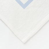 Couverture Polaire Floral Mère de la mariée Rose bleu à script modern (Coin)