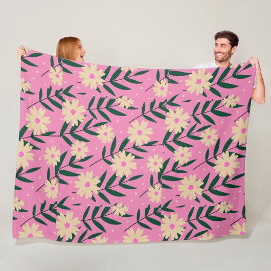 Couverture Polaire Floral moderne élégant (En situation)