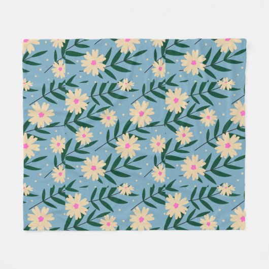 Couverture Polaire Floral moderne élégant (Devant (Horizontal))