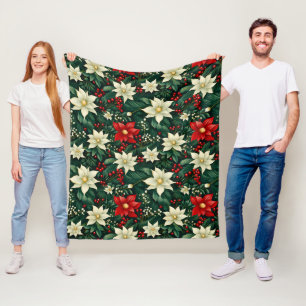Couverture Polaire Floral Motif de Noël
