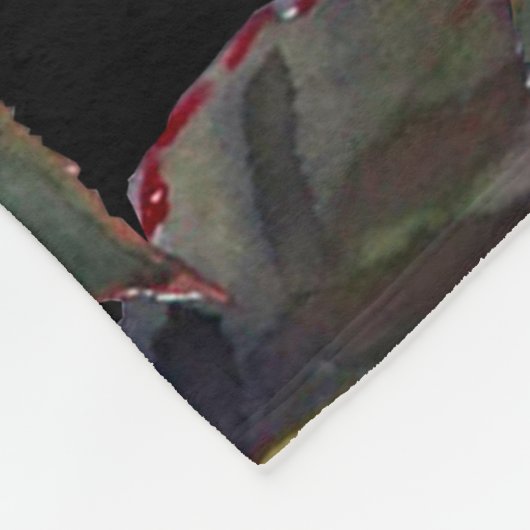 Couverture Polaire Floral motif moderne, roses blanches, hydrangée bl (Coin)