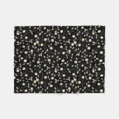 Couverture Polaire Floral noir et blanc (Devant (Horizontal))