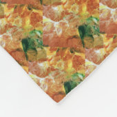 Couverture Polaire Floral orange et vert (Coin)