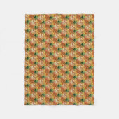 Couverture Polaire Floral orange et vert (Devant)