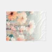 Couverture Polaire Floral Orange Flowers Design 312 (Devant (Horizontal))