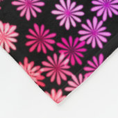 Couverture Polaire floral ornement noir arc-en-ciel (Coin)