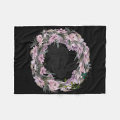 Couverture Polaire Floral Pattern And Bunny Rabbit  (Devant (Horizontal))