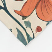 Couverture Polaire Floral Pattern of Vibrant Orange Flowers (Coin)