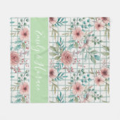 Couverture Polaire Floral personnalisé (Devant (Horizontal))