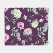 Couverture Polaire Floral pourpre (Devant (Horizontal))