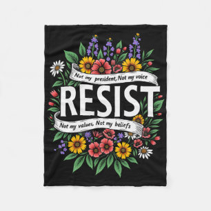 Couverture Polaire Floral résiste à Trump et non à mon président