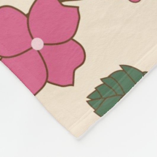 Couverture Polaire Floral rose (Coin)